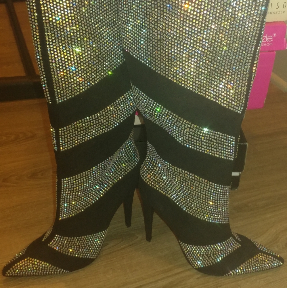Bling Bling! Diamond Studded Boots